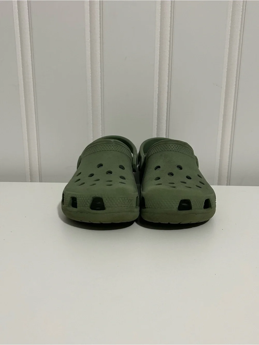 Crocs Kids Olive Green Slip-On Clog Shoes